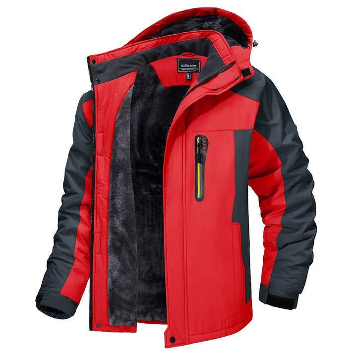 Heavy-duty men's functional outerwear, insulated & waterproof for harsh winter conditions.