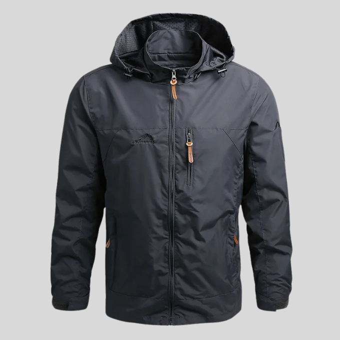 Men's versatile outdoor jacket in a sleek design. Perfect for travel & all-weather wear.