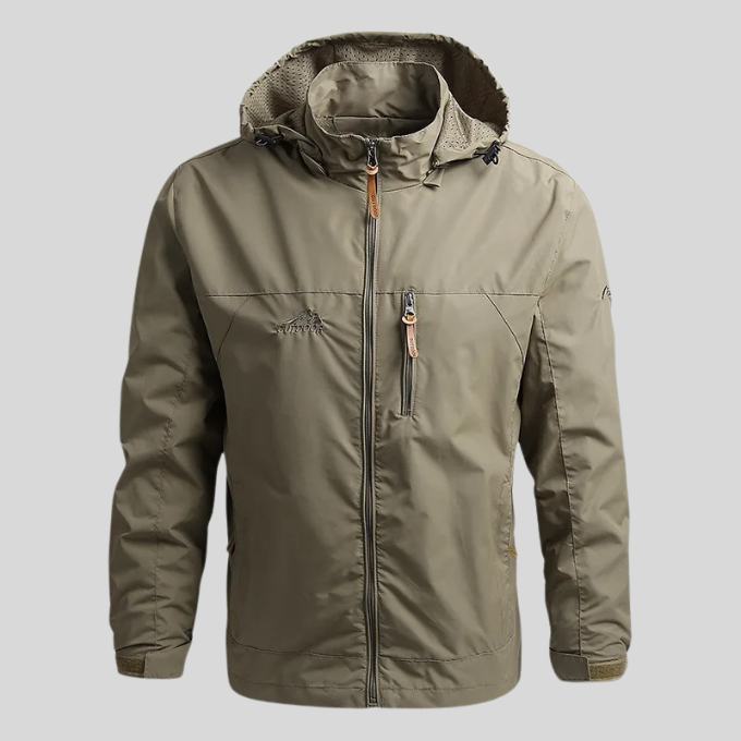 Rugged men's alpine jacket. Provides excellent warmth, wind protection, & water resistance.
