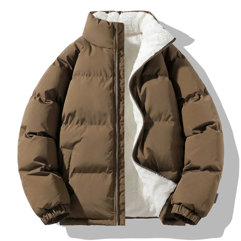 Men's Alpine Warm Puffer Jacket. Insulated & wind-resistant for cold weather. Ideal winter coat & casual outerwear.
