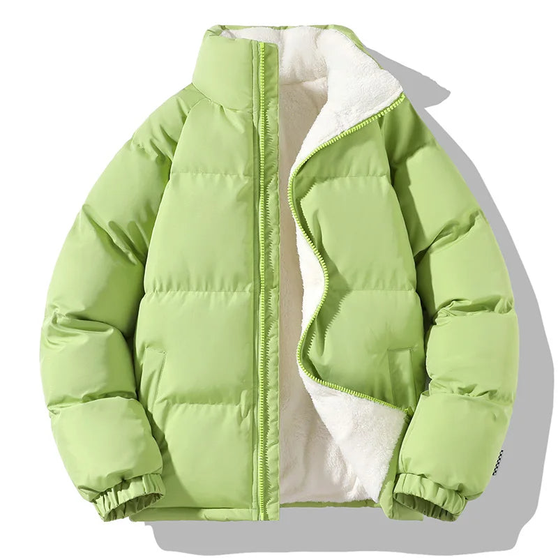 Classic men's Alpine puffer jacket. A warm, cozy & insulated winter coat for cold weather adventures & daily wear.