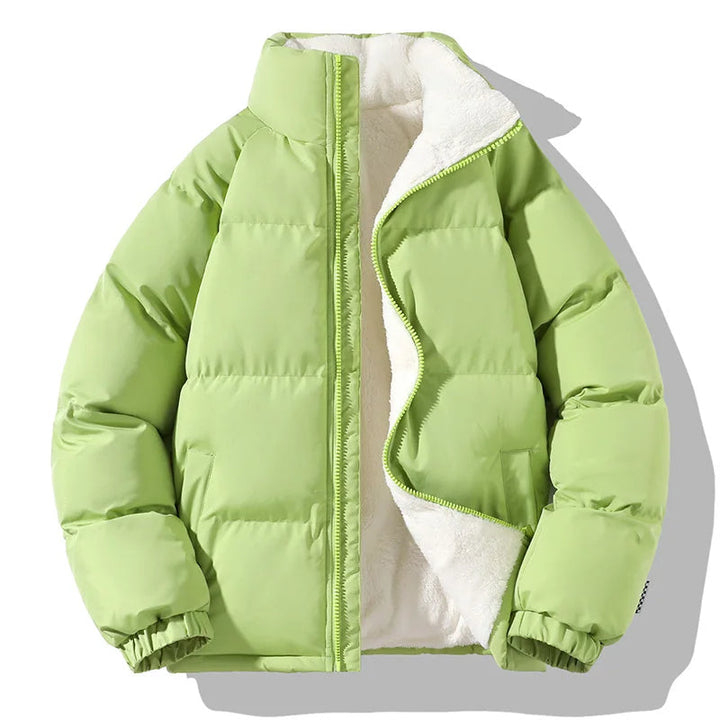 Classic men's Alpine puffer jacket. A warm, cozy & insulated winter coat for cold weather adventures & daily wear.