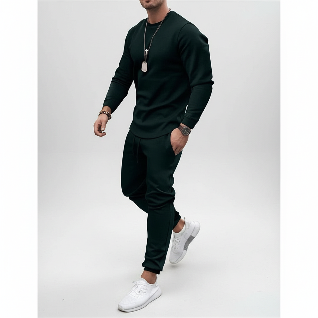 Stylish men's athletic tracksuit Kirk. A versatile comfort wear set for gym, training, and everyday active style.
