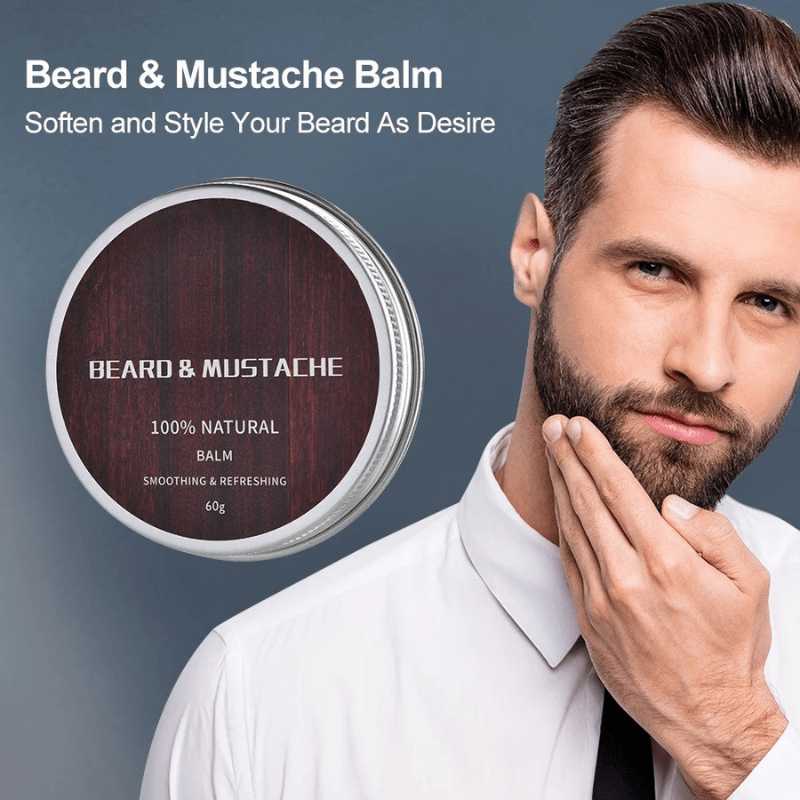 Organic beard growth oil for men's grooming. Promotes fuller, healthier facial hair. Essential beard care.