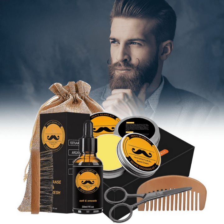 Nourishing beard balm in tin. Conditions and tames facial hair for a smooth, thick beard look.