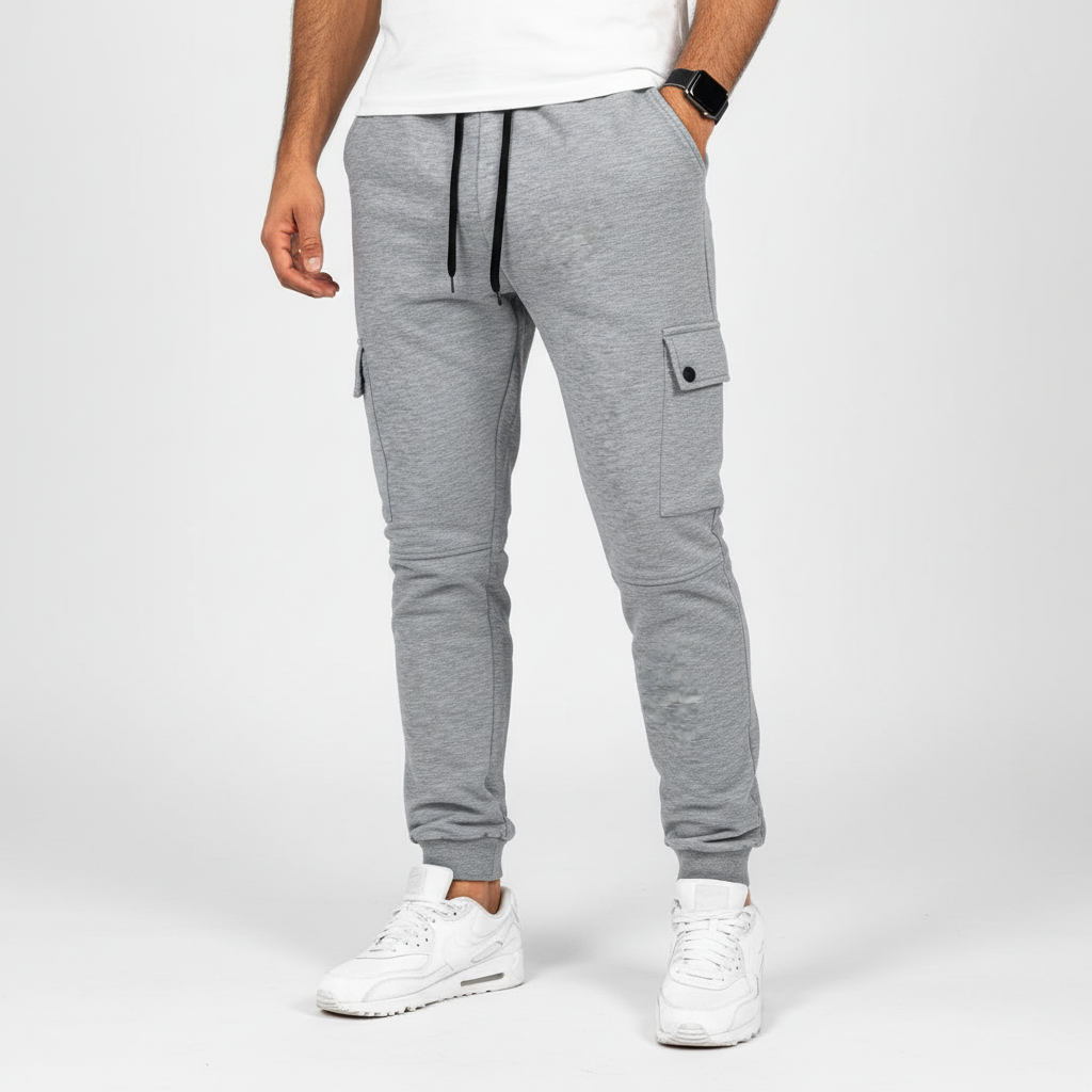 Casual & stylish men's cropped pants with pockets, a comfortable choice for versatile daily wear.