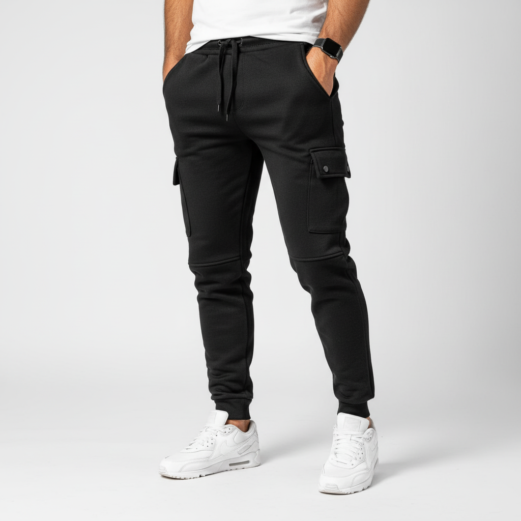 Modern fit men's cropped joggers with side pocket, ultimate comfort & style for versatile activewear.