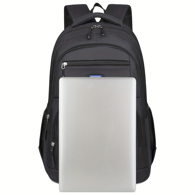 Versatile gray men's everyday carry backpack, large capacity for work, college & travel.