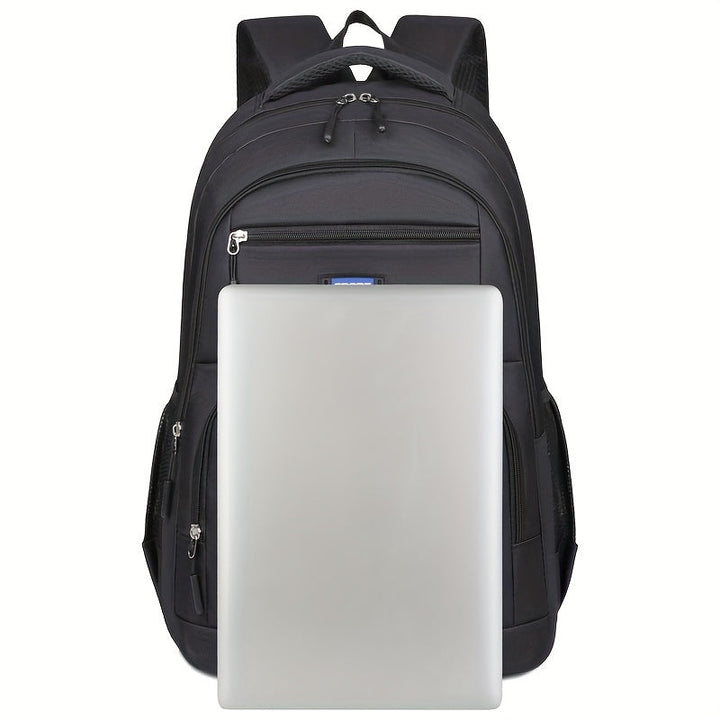 Versatile gray men's everyday carry backpack, large capacity for work, college & travel.