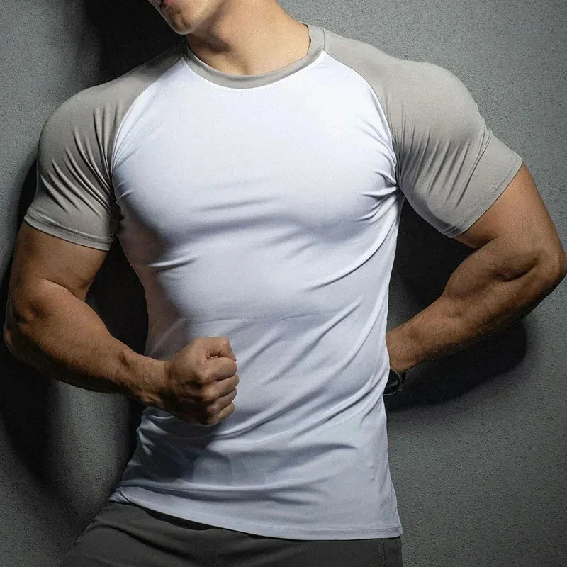 Men's black muscle fit shirt, perfect for showcasing an athletic physique with a slim, comfortable fit. Stylish activewear.