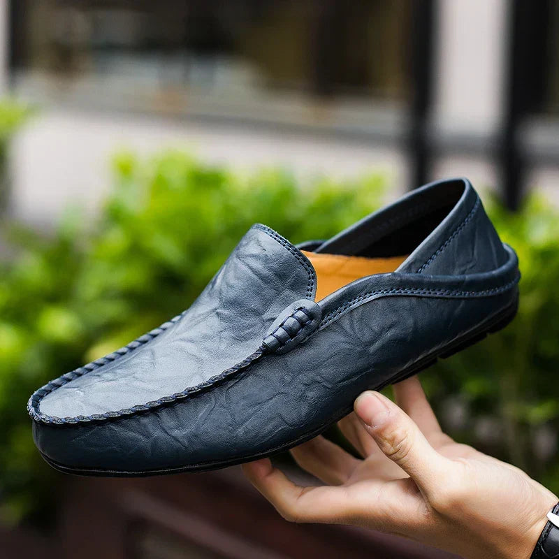 Men's black slip-on comfort loafers for effortless style & all-day wear. Smart casual everyday footwear.