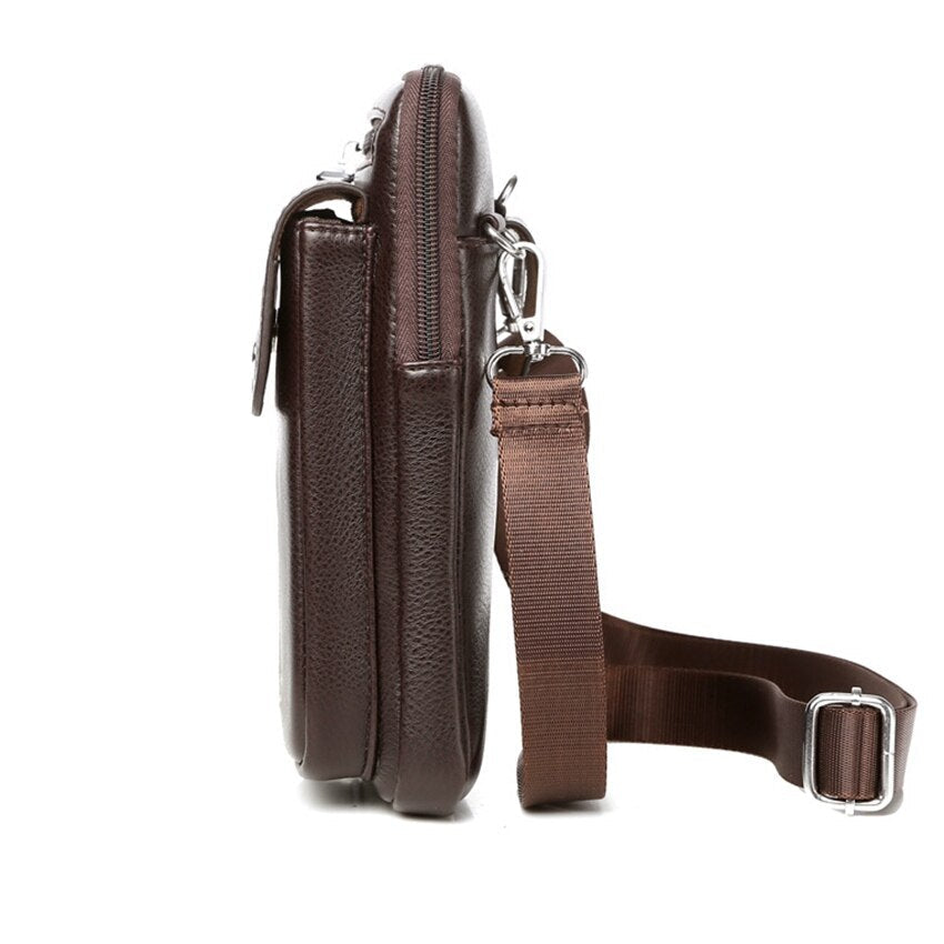 Durable men's vertical crossbody bag, versatile for daily use, travel, and secure accessory carry.