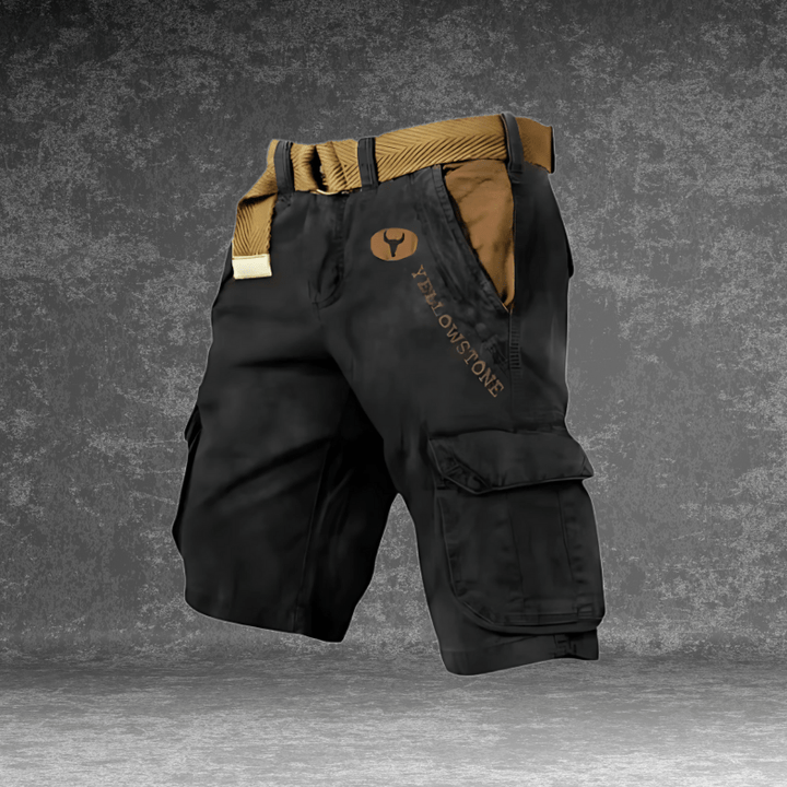 Utility men's cargo shorts, breathable and multi-pocket, great for outdoor adventures, travel & casual wear.
