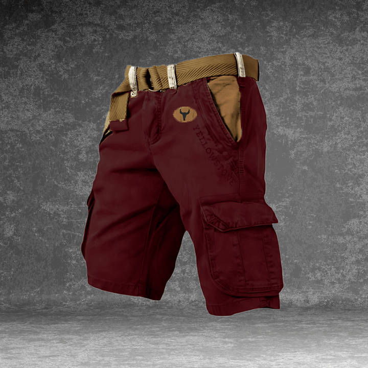 Casual men's breathable cargo shorts, multi-pocket design for summer comfort and utility.