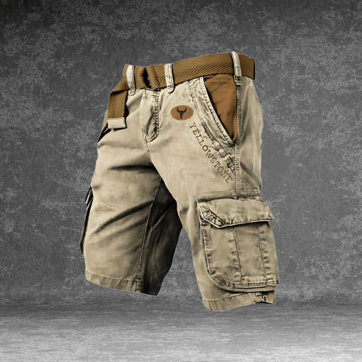 Men's breathable cargo shorts offering comfort, utility & style with ample pockets for summer & outdoor activities.