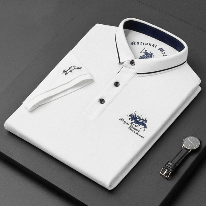 Versatile men's embroidered polo top, great for a polished casual look or active wear.