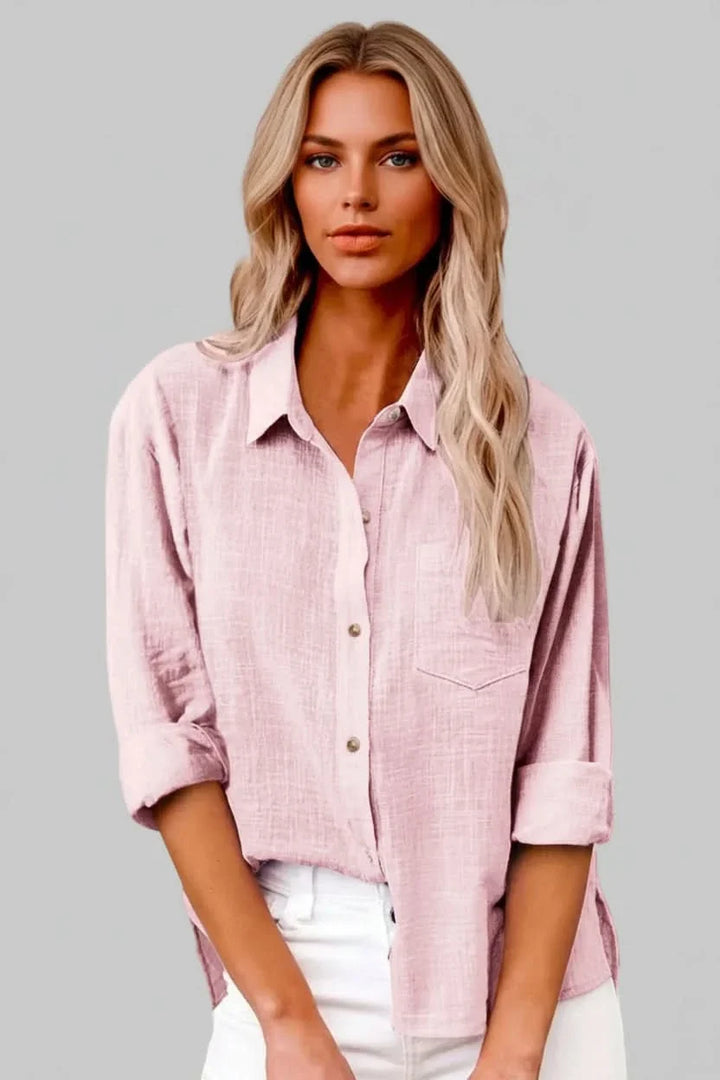 Men's fashion solid short sleeve shirt, lightweight & breathable, a smart casual button-up for summer.