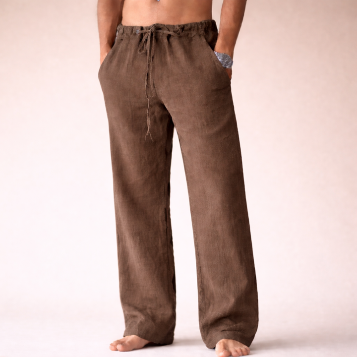 Men's breathable linen pants, perfect for summer comfort and a lightweight, relaxed feel.