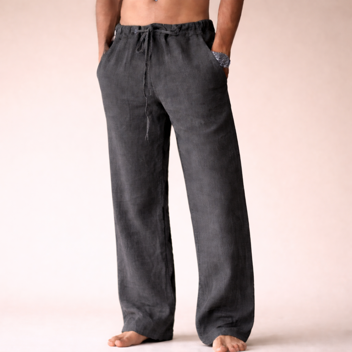 Men's lightweight linen pants, super breathable and comfortable for all your summer casual outfits.