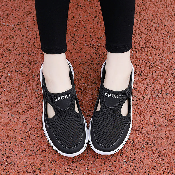 Breathable men's comfort shoes, slip-on style for travel, easy to put on.