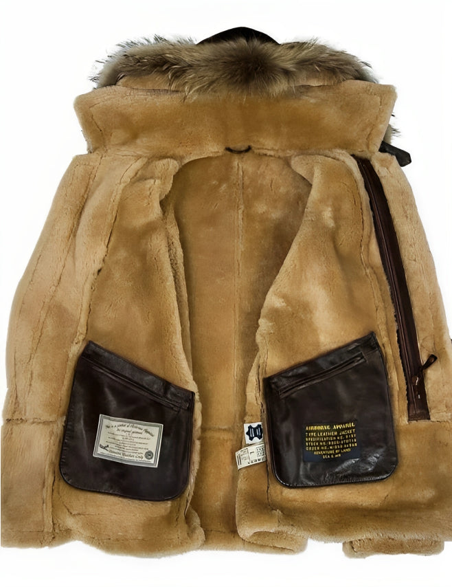 Stylish Collin men's brown hooded padded jacket, tailored fit for winter outerwear & cold weather fashion.