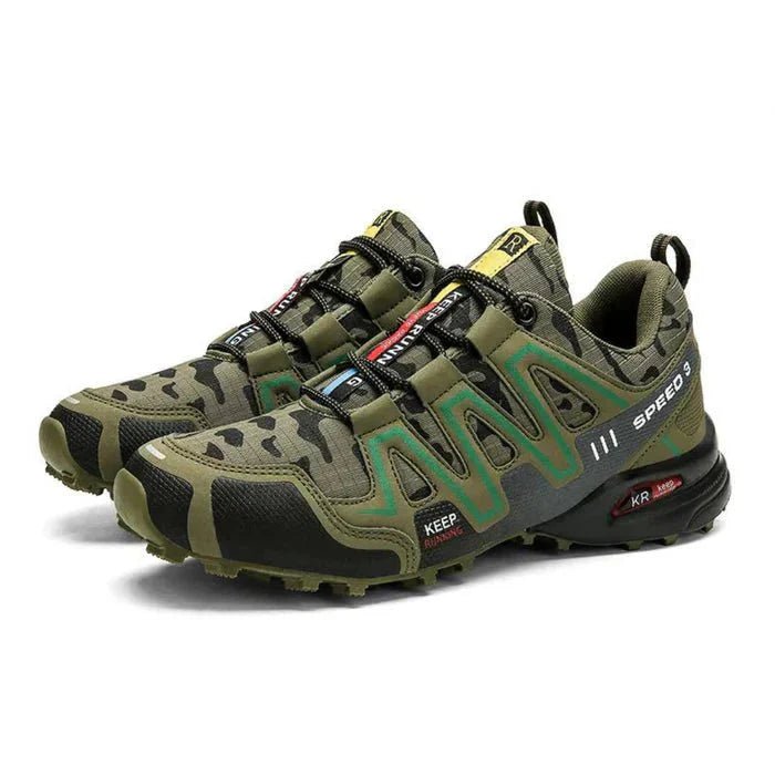 Men's camo orthopedic support sneakers with cushioned sole for pain-free comfort, ideal for walking & everyday wear.