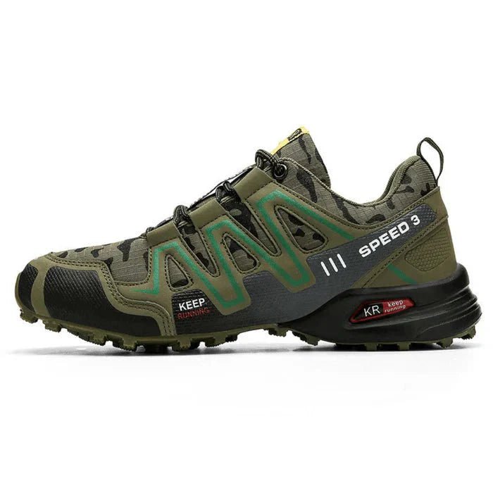Athletic casual men's camo walking shoes, featuring orthopedic support for all-day comfort.