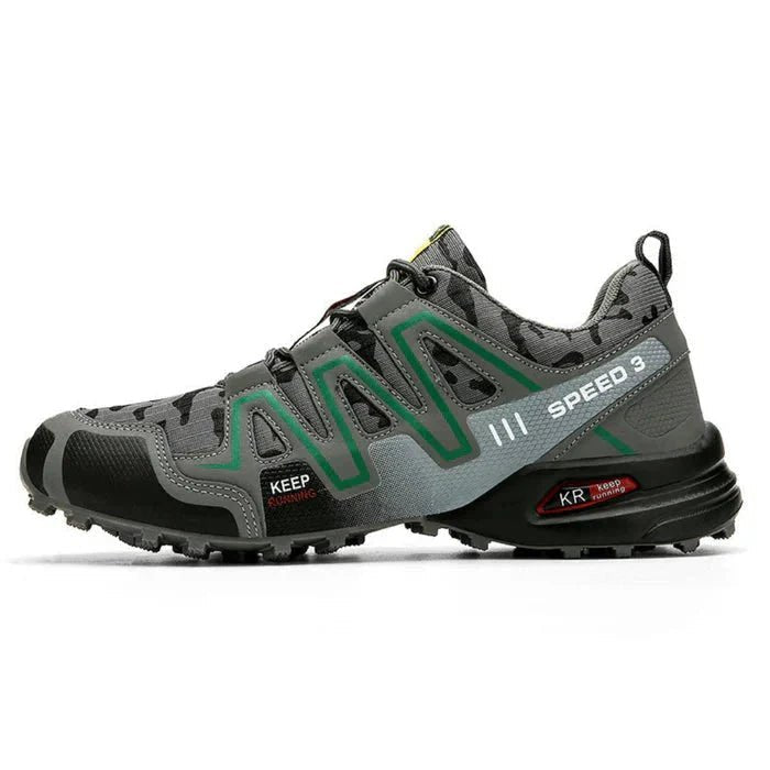 Cushioned sole men's camo orthopedic sneakers, providing pain-free comfort for walking and daily activities.