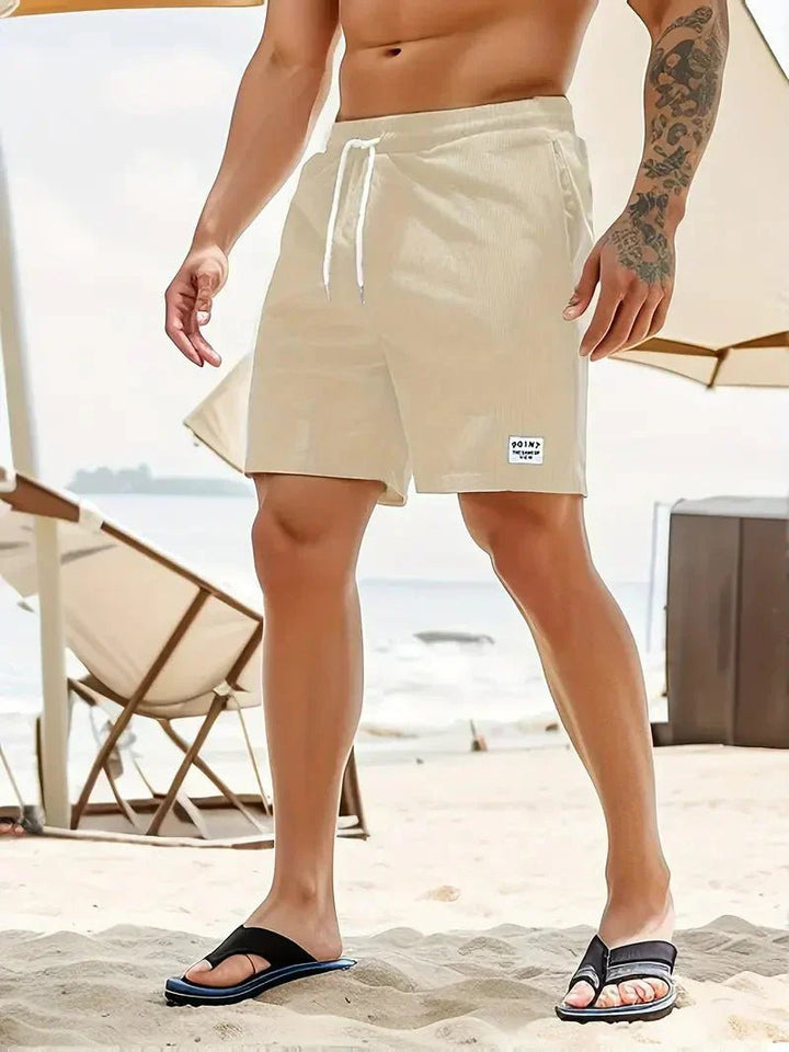 Men's everyday casual shorts, drawstring, relaxed fit, providing breathable comfort.