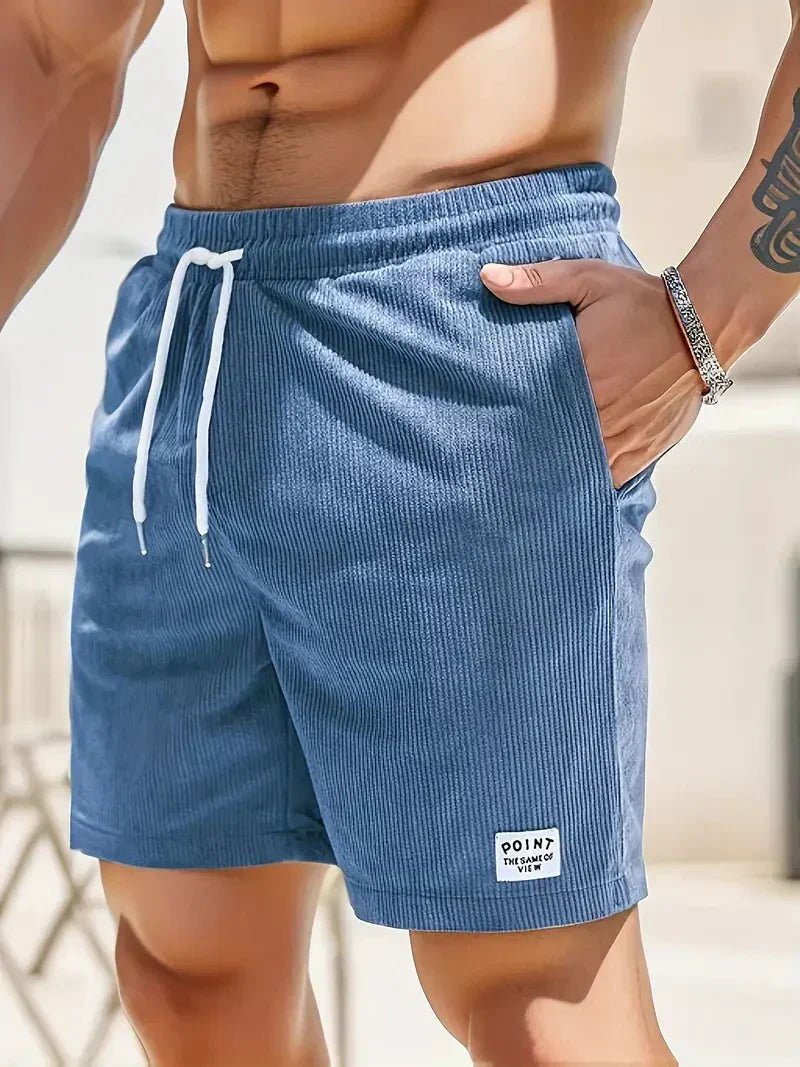 Versatile men's casual shorts, drawstring, relaxed fit, ideal for home, beach, or light activities.