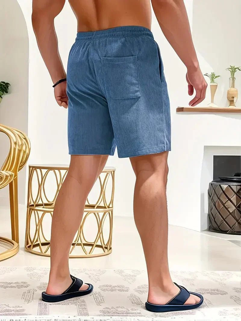 Men's athletic-inspired casual shorts, drawstring, relaxed fit for active and relaxed days.