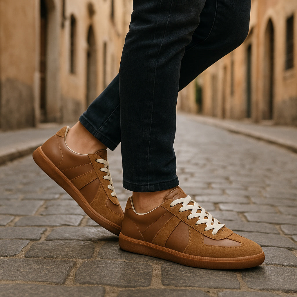 Gray men's casual low top sneakers with non-slip sole, perfect for everyday comfort.