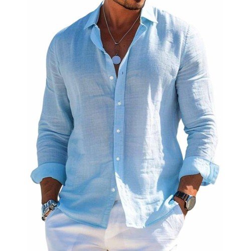 Comfortable regular fit men's casual short sleeve button-up shirt, essential for warm weather and everyday style.