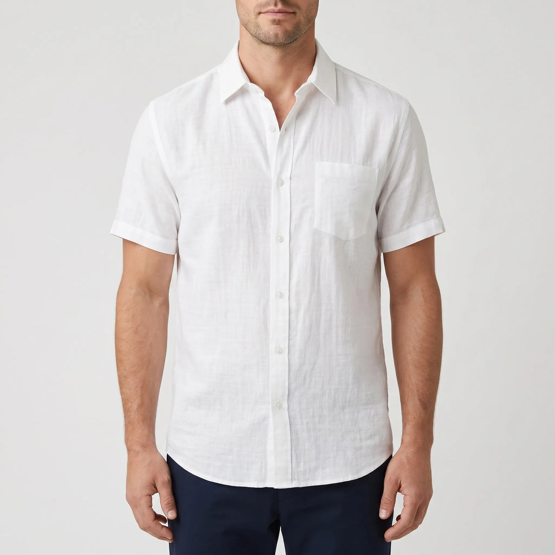 Stylish men's short sleeve casual shirt, perfect for summer fashion. Relaxed fit for warm weather comfort.