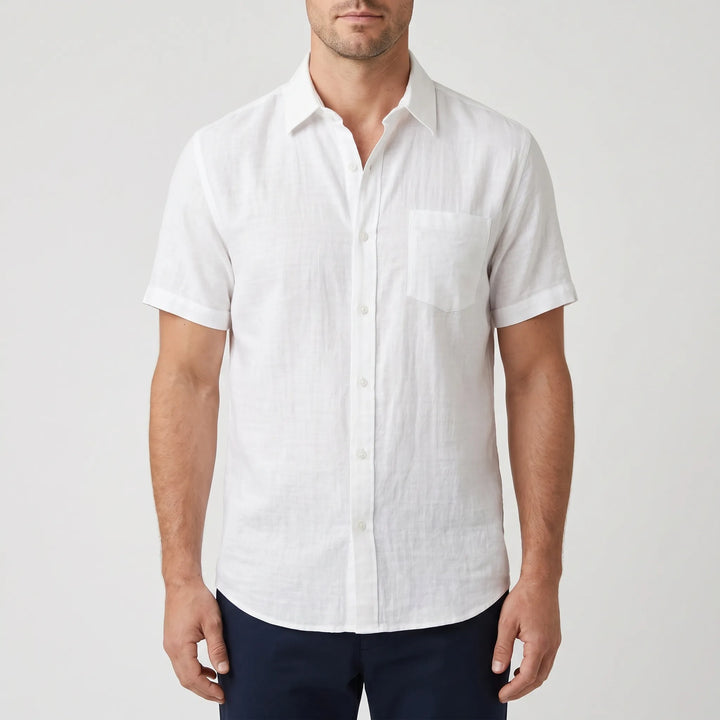 Stylish men's short sleeve casual shirt, perfect for summer fashion. Relaxed fit for warm weather comfort.