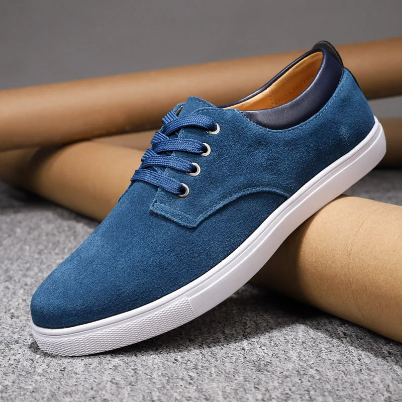 Dynamic shot of men's versatile sneakers, blending effortless style with comfortable everyday wear.