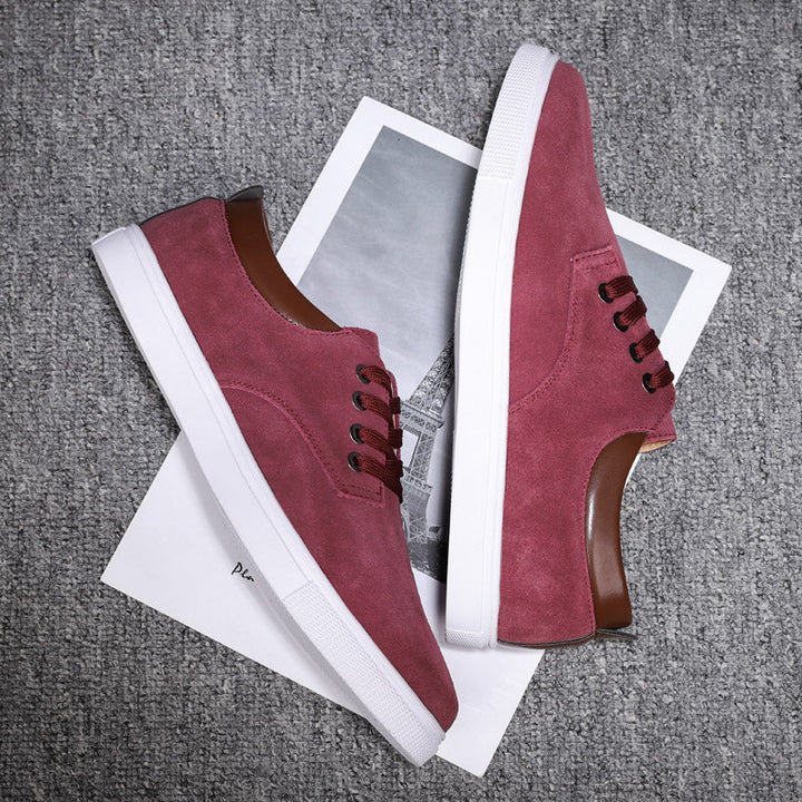 Pair of men's stylish low-top sneakers, ready for versatile everyday wear & casual fashion. Great walking shoes.