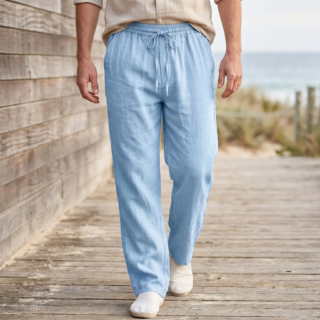 Men's casual straight leg pants in a comfortable regular fit, perfect for everyday wear & style.