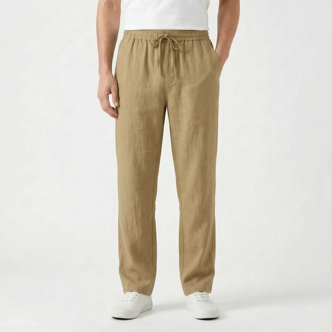 Versatile men's straight leg loungewear, perfect for comfort at home or casual travel pants.