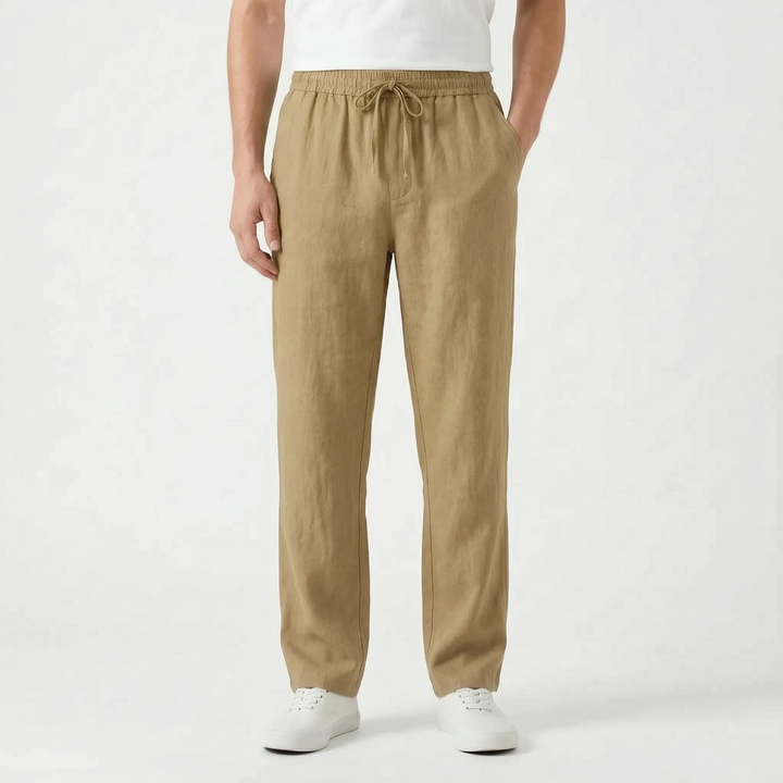 Versatile men's straight leg loungewear, perfect for comfort at home or casual travel pants.