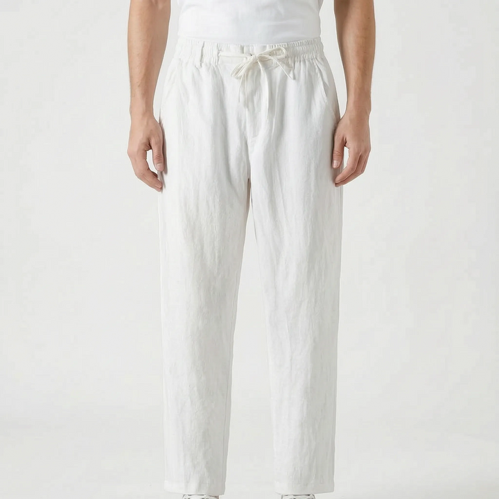 Stylish men's straight-leg casual pants, a must-have for summer fashion and relaxed warm-weather outfits.
