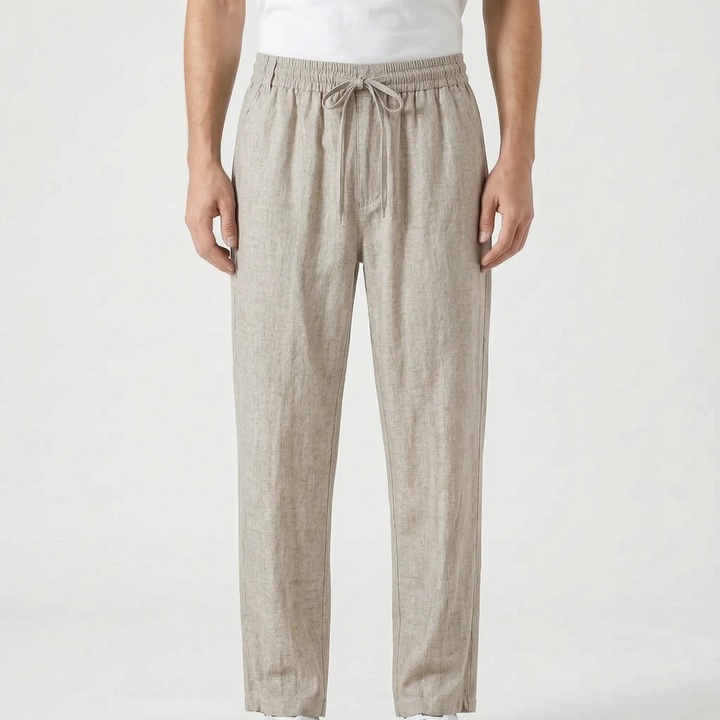 Men's casual straight-leg summer pants, offering a comfortable and versatile relaxed fit for warm weather.