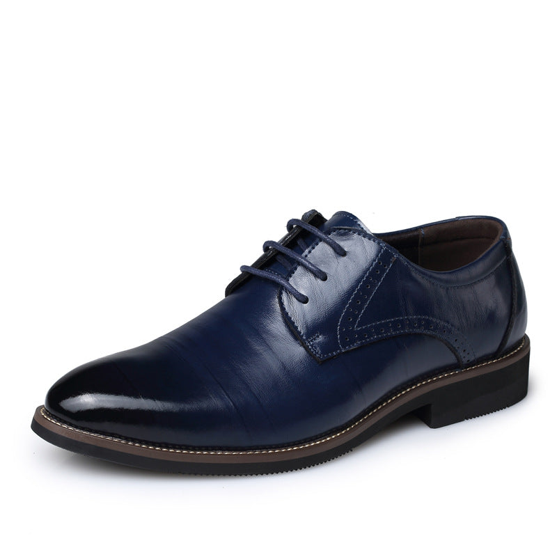 Sleek Black Men's Oxford Shoes, polished for office wear, providing comfort & a sharp professional appearance.