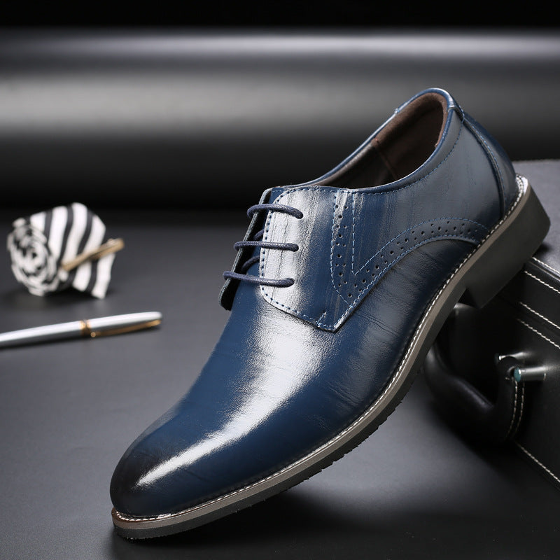 Comfortable Men's Brown Oxford Dress Shoes with polished finish, ideal professional footwear for office wear & formal events.