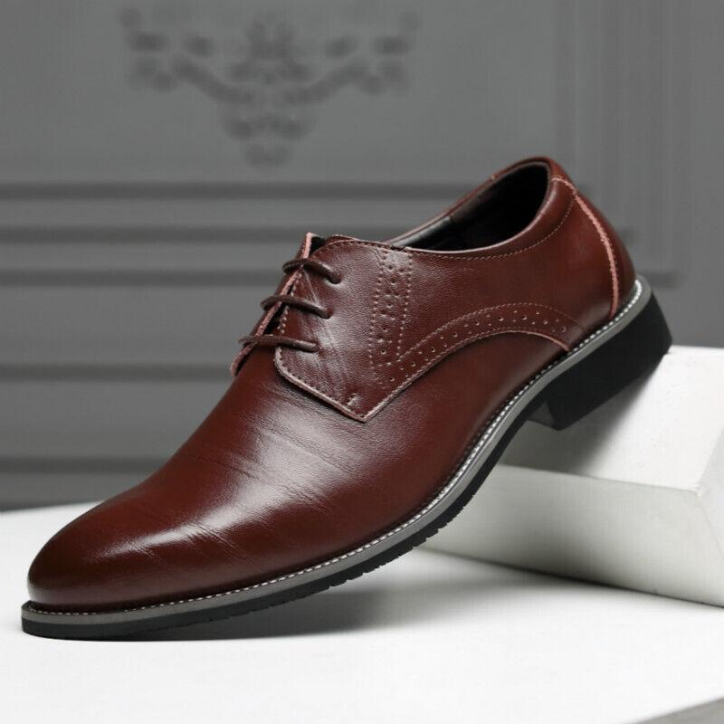 Blue Men's Lace-up Oxford Shoes, combining classic style with modern appeal for formal and semi-formal professional looks.