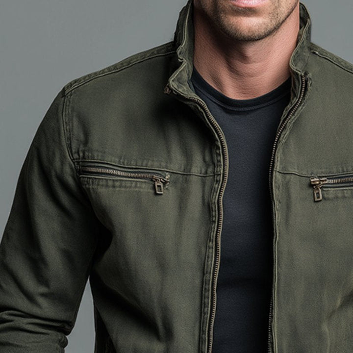 Timeless men's classic jacket, a comfortable and stylish utility coat designed for everyday versatile wear.