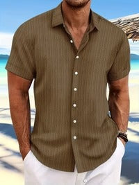 Solid color men's short sleeve polo shirt with a classic fit. A timeless wardrobe staple for casual elegance.