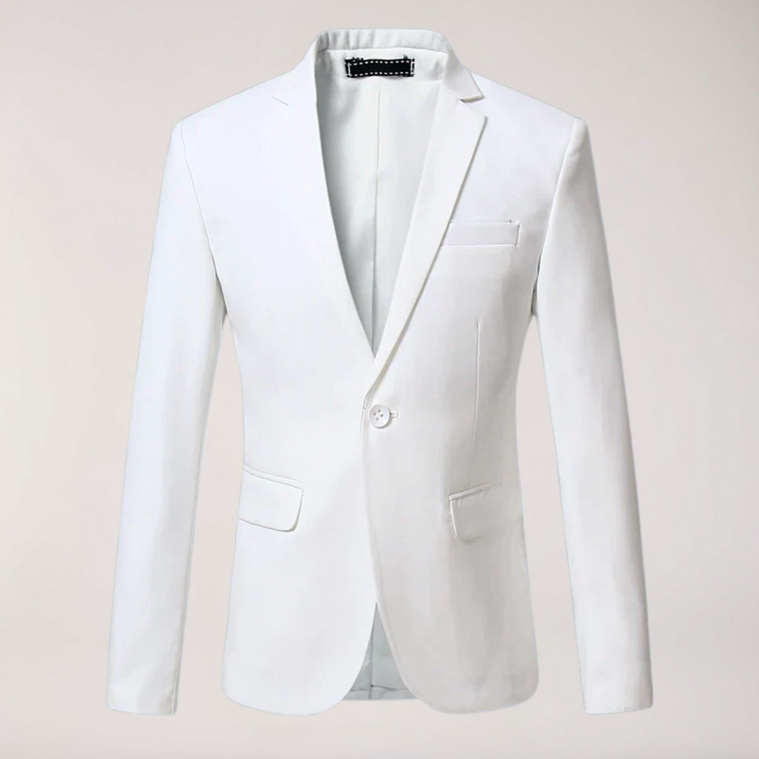 Stylish men's classic formal blazer. Tailored jacket for a sharp professional look & smart fashion.