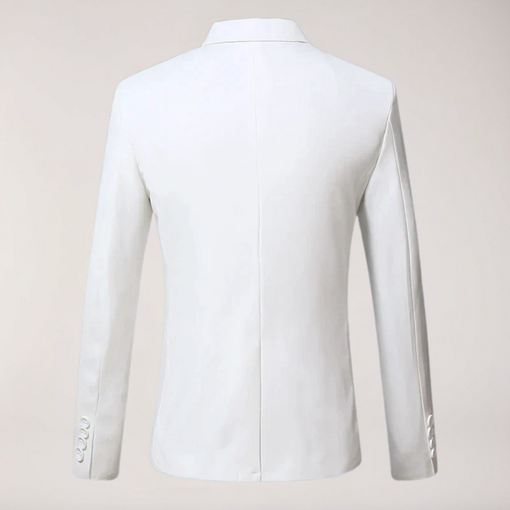 Versatile men's formal blazer, a timeless tailored suit jacket for business, events, and smart casual.