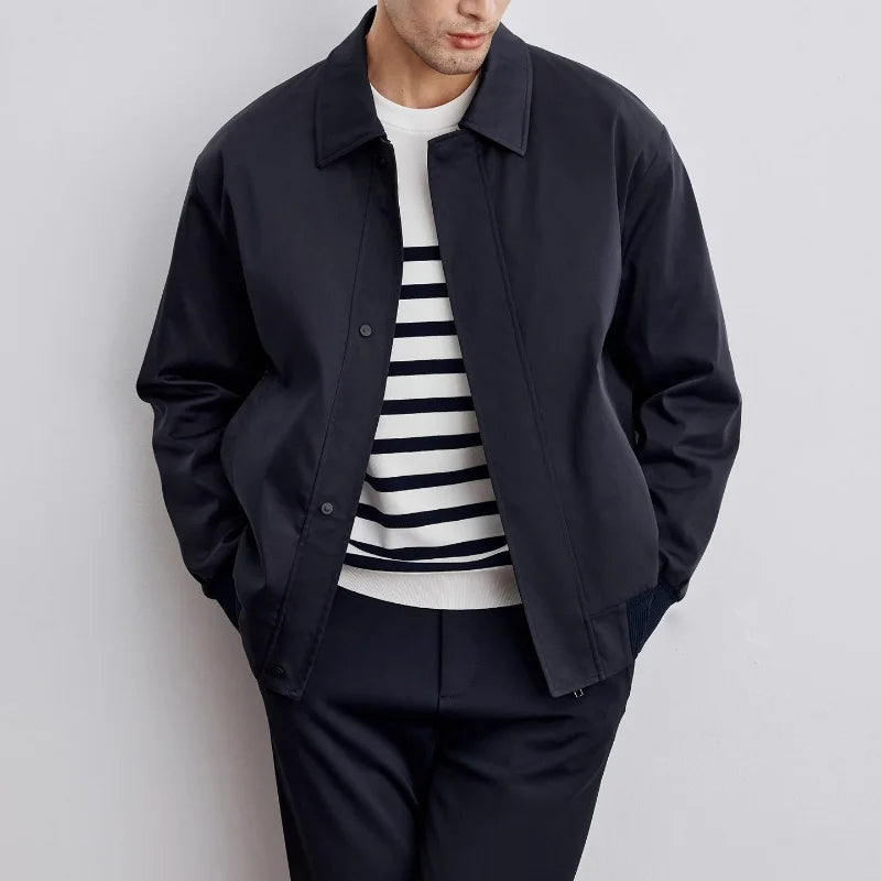 Lightweight men's Harrington jacket, a versatile classic casual outerwear piece for men's fashion.